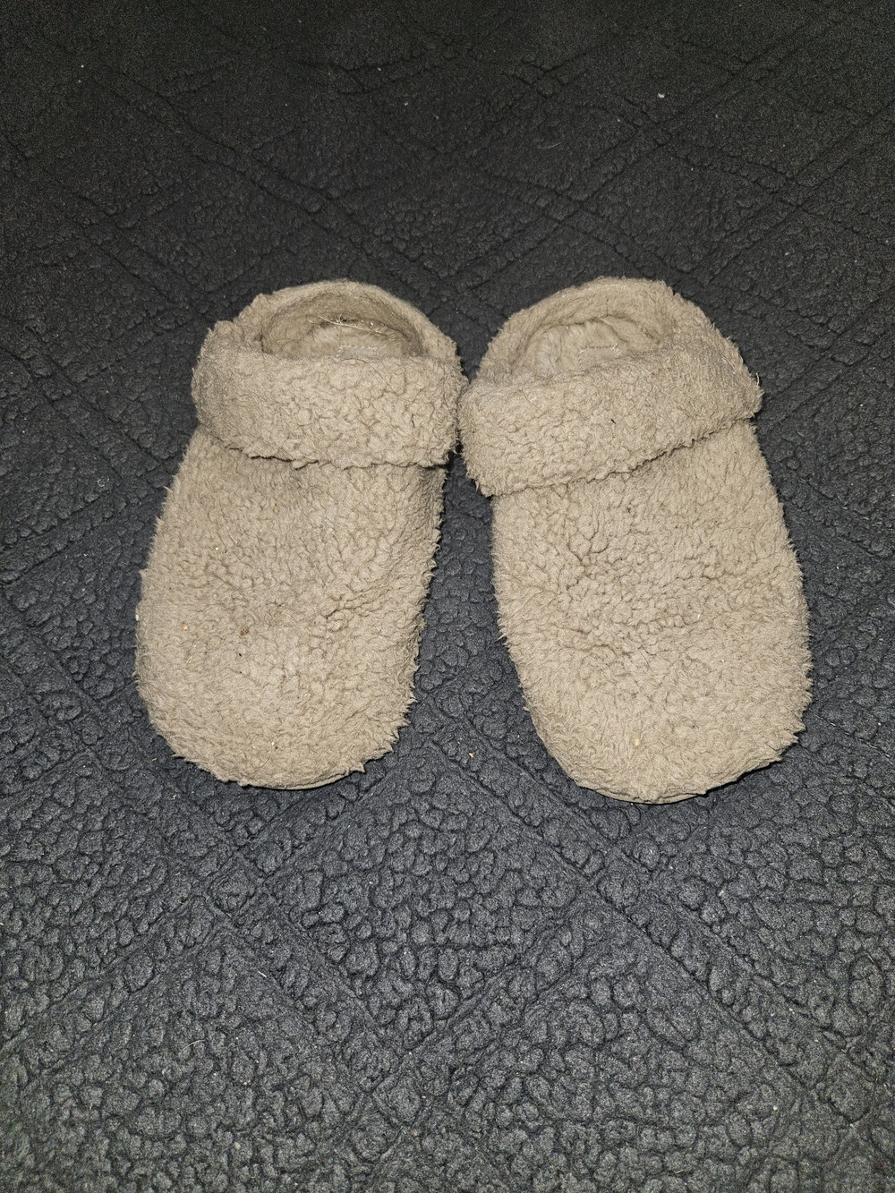 CROCS Women's Fuzzy Lined Slippers in Beige